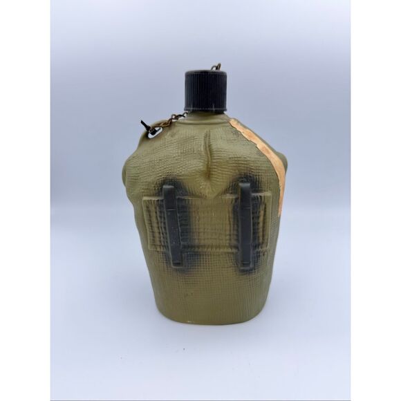 Jim Beam Army US Military Green Canteen Decanter Bottle EMPTY Vintage 60's-70's - Picture 2 of 6